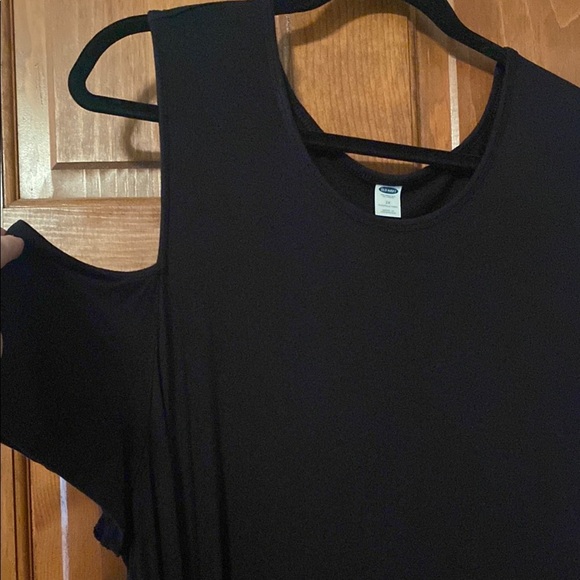 Old Navy Black Cold Shoulder Midi Sundress Size 2XL - Picture 4 of 7